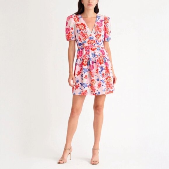 A224 ✽ Vero Moda Remi Floral Short Sleeve Dress - Picture 1 of 8